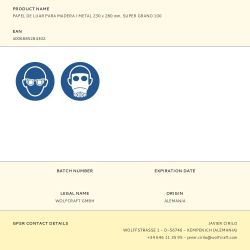 Papel De Lijar Para Madera / Metal 230 X 280 Mm, Super Grano 100