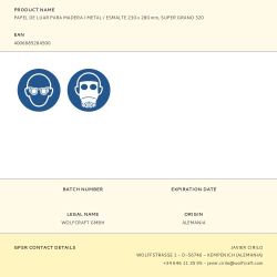 Papel De Lijar Para Madera / Metal / Esmalte 230 X 280 Mm, Super Grano 320