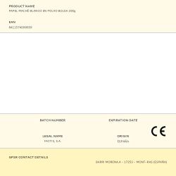 Papel Maché Blanco En Polvo Bolsa 200G