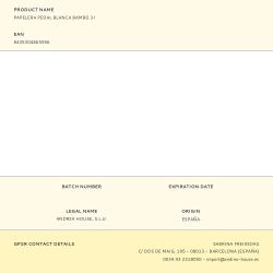 Papelera Pedal Blanca Bambú 3 L