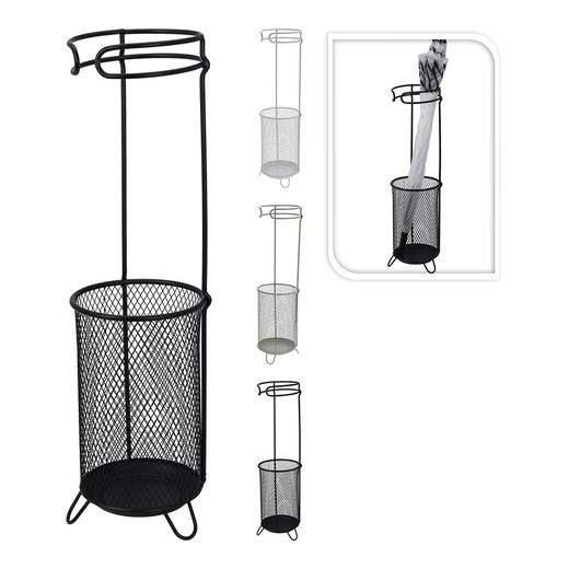 Paragüero De Metal Negro, Ø18 X 50 Cm