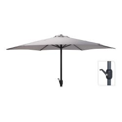 Parasol Ø300 Cm Altura Maxima 248 Cm Color: Gris Claro