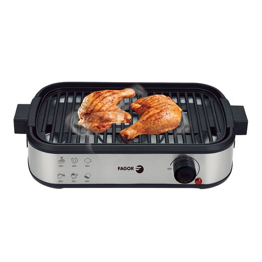Parrilla Eléctrica Smokeless Con Extractor De Humo 1800 W 44 X 27 X 10,5 Cm