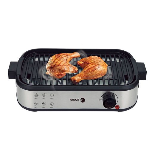 Parrilla Eléctrica Smokeless Con Extractor De Humo 1800 W 44 X 27 X 10,5 Cm