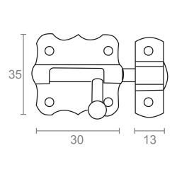 Pasador Ps01, Hierro Niquelado, 30 Mm