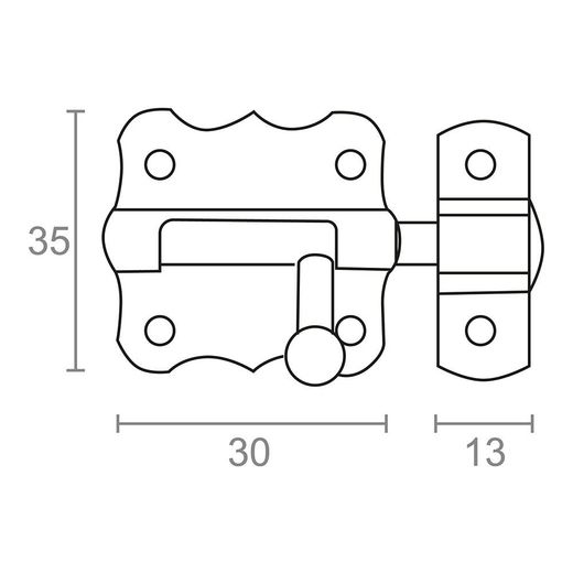 Pasador Ps01, Hierro Niquelado, 30 Mm