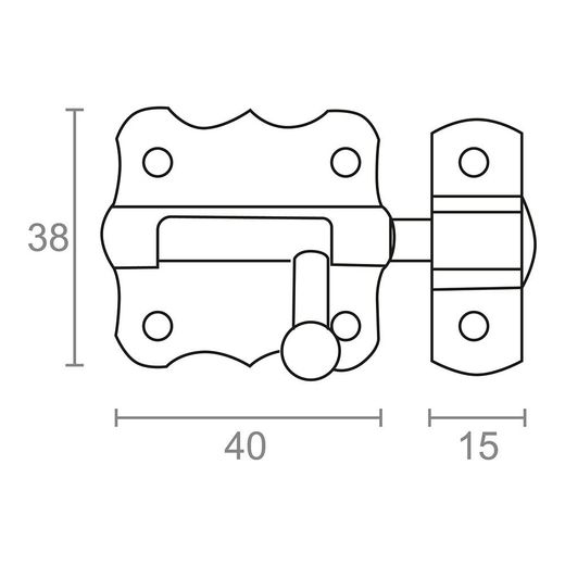Pasador Ps01, Hierro Niquelado, 40 Mm