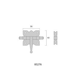 Pasador Rústico Negro 50 Mm