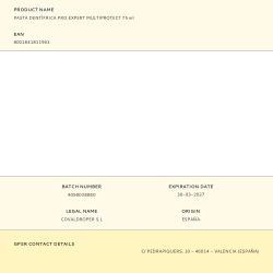 Pasta Dentífrica Pro Expert Multiprotect 75 Ml