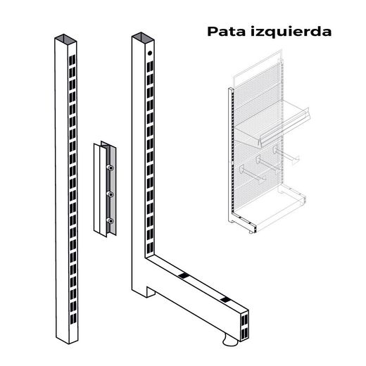 POSTES, PIES Y NIVELADORES MÓDULOS BL