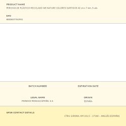 Perchas De Plástico Reciclado We Nature Colores Surtidos 42 Cm X 7 Mm, 5 Uds