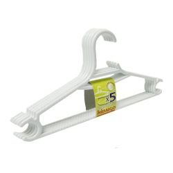 Perchas Económicas Blanco, 5 Uds