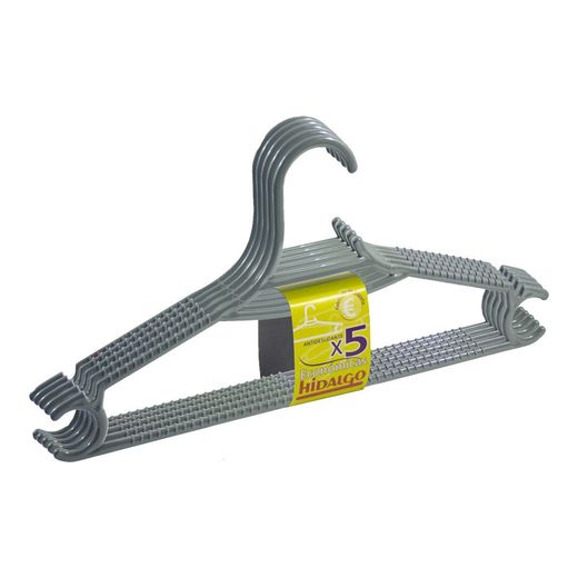 Perchas Económicas Color Gris, 5 Uds