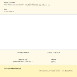 Perchas Woody Line Madera Ecológica Fsc 42,5 X 1,2 X 23 Cm, 3 Uds