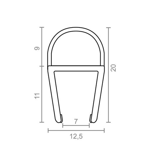 Perfil De Burbuja Para Mampara Pf3 12,5X20Mm Tr 18526 Micel