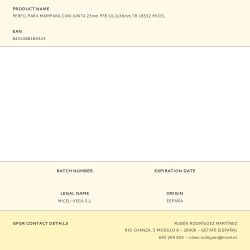 Perfil Para Mampara Con Junta 23Mm Pf8 10,2X36Mm Tr 18532 Micel