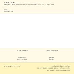 Perfil Para Mampara Con Vierteaguas 19,5Mm Pf6 18X32,5Mm Tr 18529 Micel