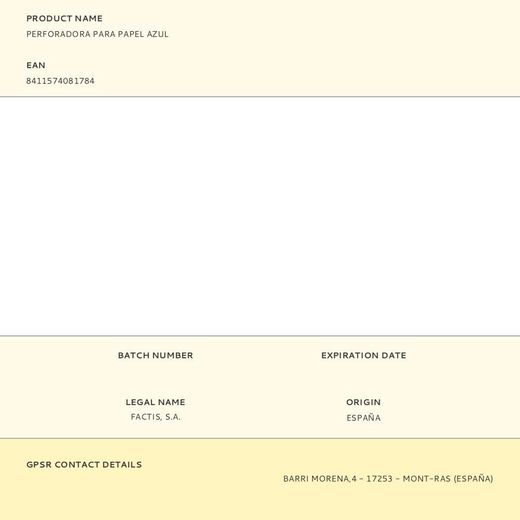 Perforadora Para Papel Azul