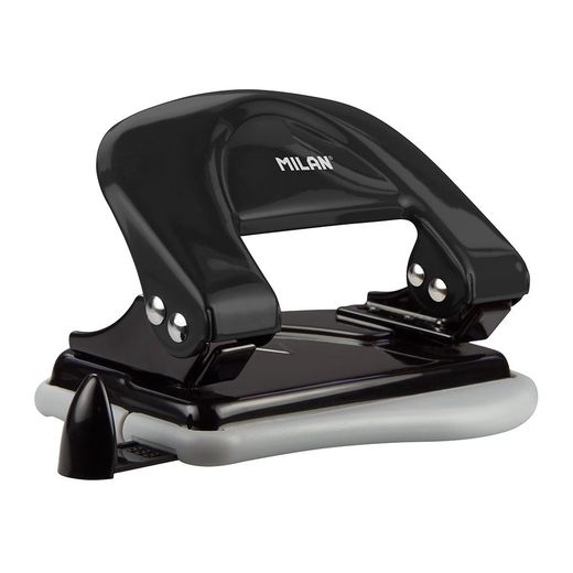 Perforadora Para Papel Con Guía Negro