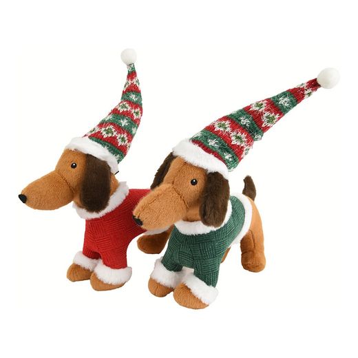 Perro Peluche Navideño Colores Surtidos 12 X 37 X 31 Cm