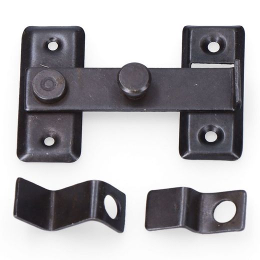 Pestillo Reversible Hierro Zinc Negro 8Cm