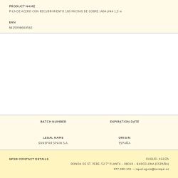 Pica De Acero Con Recubrimiento 100 Micras De Cobre Jabalina 1,5 M