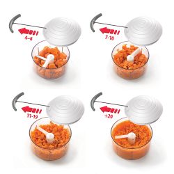 Picadora De Verduras Giratoria Manual, Rotomac, 500 Ml, Ø12 X 11 Cm