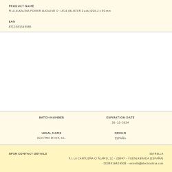 Pila Alkalina Power Alkaline C- Lr14 (Blister 2 Uds) Ø26,2 X 50 Mm