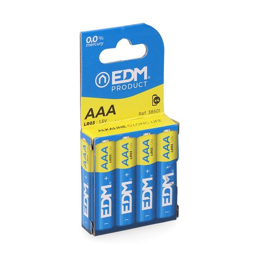 Pila Alkalina Power Life Aaa - Lr03 1,5V Ø10,5 X 44,5 Mm, Blister 4 Uds