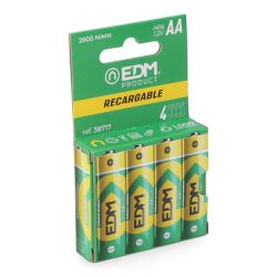 Pila Recargable Eco-Series Aa - Hr6 2600 Ma, Ø14,5 X 50,5 Mm, 4 Uds