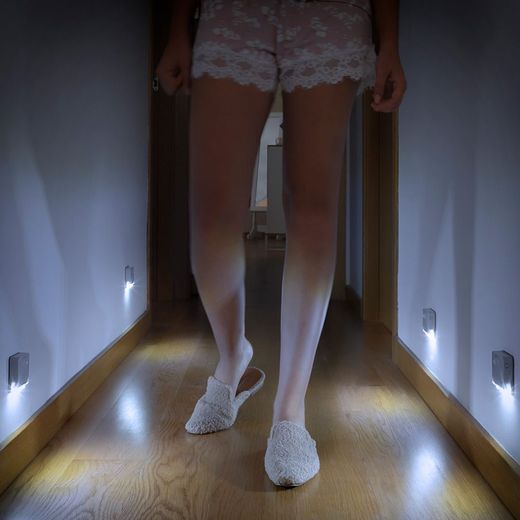 Piloto Noche Led Con Sensor Movimiento, 2 Unidades