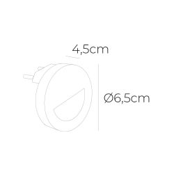 Piloto Noche Led Redondo Con Visera 0,5 W 5 Lm 4000 K