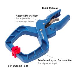 Pinza De Resorte Con Carraca, 50 Mm - 2 Pulg