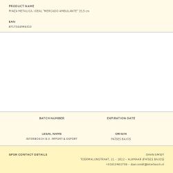 Pinza Metalica. Ideal "Mercado Ambulante" 15,5 Cm