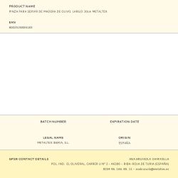 Pinza Para Servir De Madera De Olivo 30 Cm