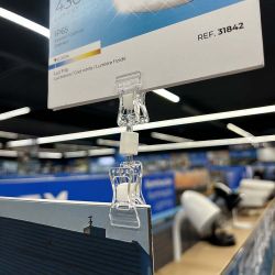 Pinza Portaprecios Doble, Altura Total 92 Mm