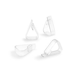 Pinza Sujeta Mantel Transparente, Blister 4 Uds