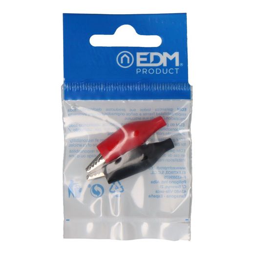 Pinza Tipo Cocodrilo 2 Unidades 1 Roja + 1 Negra