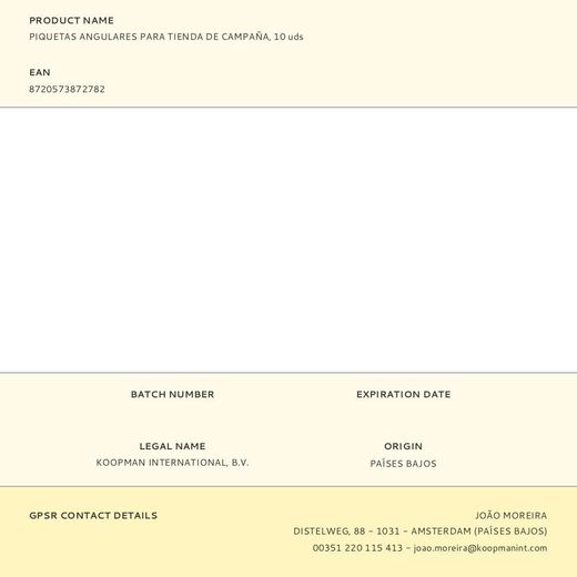 Piquetas Angulares Para Tienda De Campaña, 10 Uds