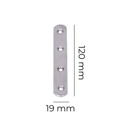 Placa Acero Inox 125X19X2Mm