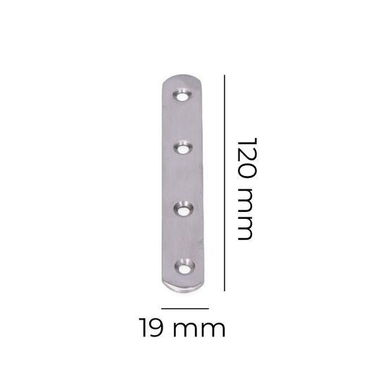 Placa Acero Inox 125X19X2Mm