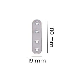 Placa Acero Inox 80X19X2Mm