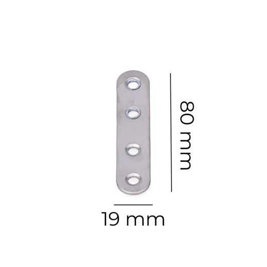 Placa Acero Inox 80X19X2Mm