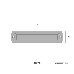 Placa De Cartas Para Puerta De Acero Inoxidable 21,5 X 5 Cm