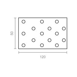 Placa Pesante Plc09 Zincado 120 X 50 Mm