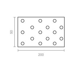 Placa Pesante Plc09 Zincado 200 X 50 Mm