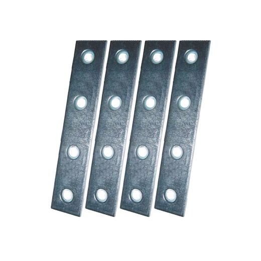 Placa Recta Unión Plc02, Acero Zincado, 120 X 15 X 2 Mm. 4 Unidades