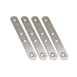 Placa Recta Unión Plc14, Acero Inoxidable, 120 X 19 X 2 Mm. 4 Unidades