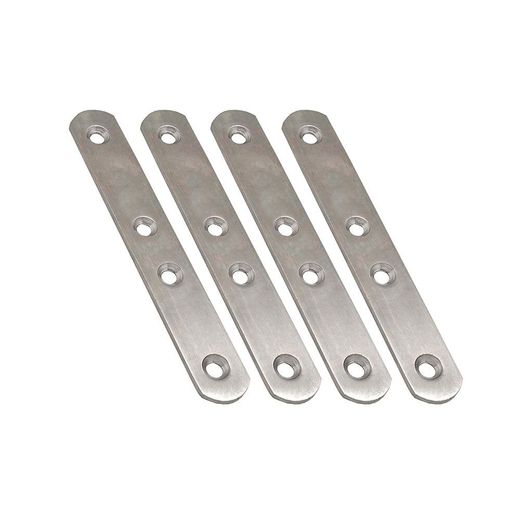 Placa Recta Unión Plc14, Acero Inoxidable, 120 X 19 X 2 Mm. 4 Unidades