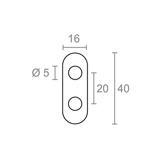 Placa Recta Unión Plc14, Acero Inoxidable, 40 X 16 X 1,5 Mm. 4 Unidades